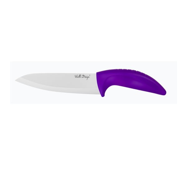 Keraminis peilis "Vialli Design Chef", 15 cm, violetinės spalvos