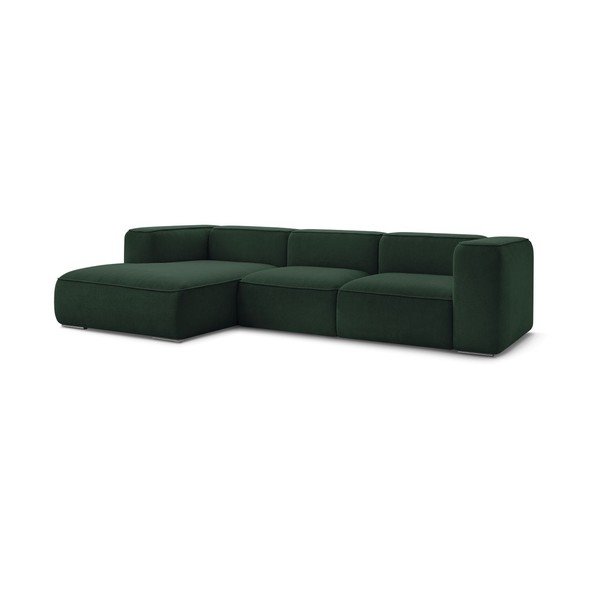 Iš boucle kampinė sofa tamsiai žalios spalvos (su kairiuoju kampu) Zephyr – Bobochic Paris-image-3