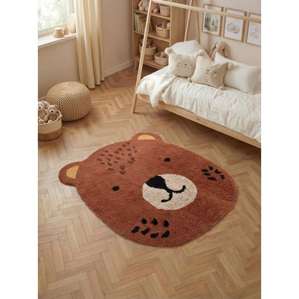 Skalbiamas/rankų darbo rudos spalvos iš medvilnės vaikiškas kilimas 120x149 cm Snuggle Berry – Hanse Home-image-1