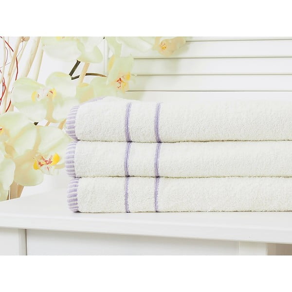 Rankšluostis levandų spalvos/kreminės spalvos 50x90 cm – B.E.S.-image-1