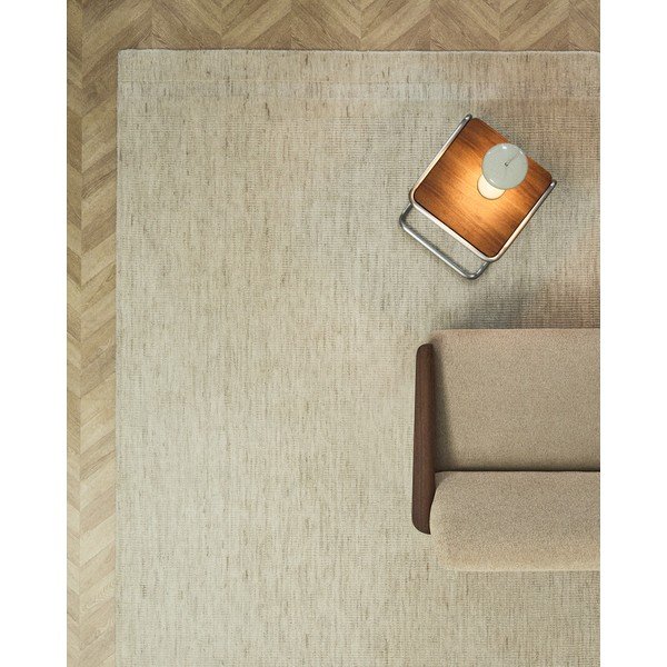 Rankų darbo kreminės spalvos iš vilnos kilimas 200x300 cm Dalena – Kave Home-image-1