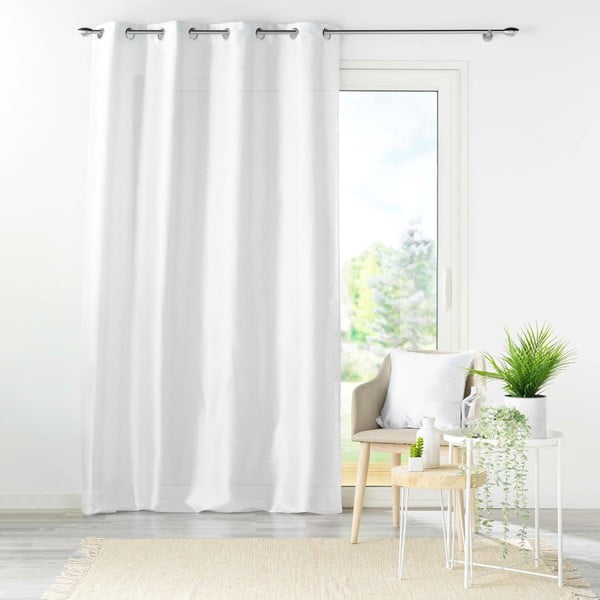 Iš satino užuolaida baltos spalvos 140x240 cm Shana – douceur d'intérieur-image-3