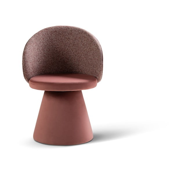 Rožinės spalvos iš velveto krėslas Inez – Micadoni 