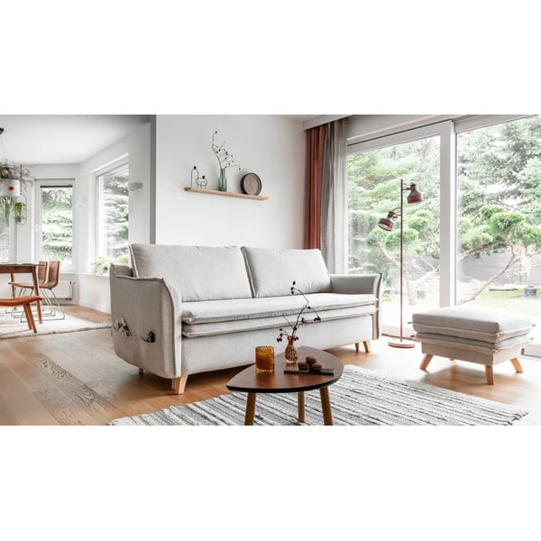 Sulankstoma sofa kreminės spalvos 225 cm Charming Charlie – Miuform-image-4