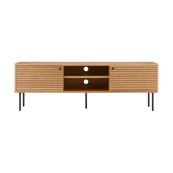 Natūralios spalvos TV spintelė iš ąžuolo 40x50x150 cm Kyoto – House Nordic