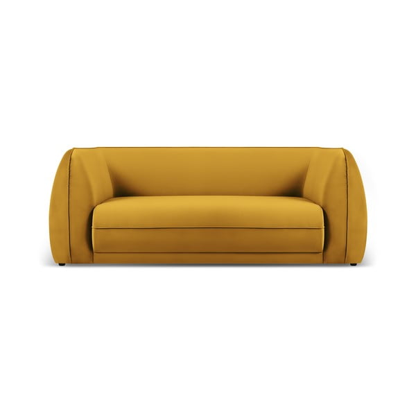 Sofa geltonos spalvos iš velveto 190 cm Lando – Micadoni Home