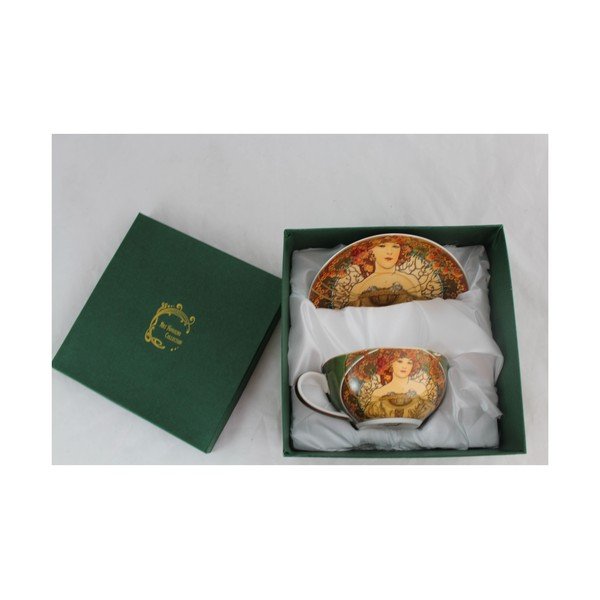 Alfonsas Mucha - puodelis su lėkštele Svajojimas-image-1