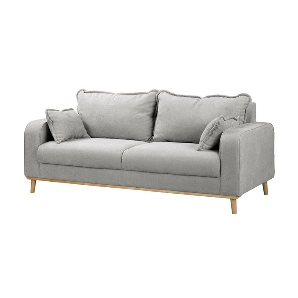 Šviesiai pilka sofa 193 cm Beata - Ropez-image-2