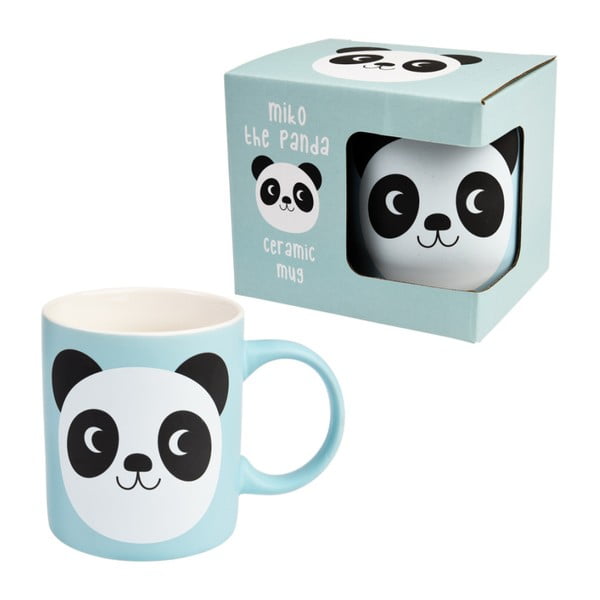 Mėlynas keraminis puodelis Rex London Miko The Panda, 350 ml