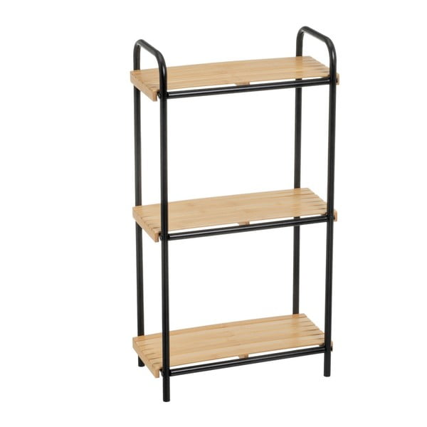 Iš bambuko pastatoma lentyna juodos spalvos/natūralios spalvos 41x77 cm – Casa Selección