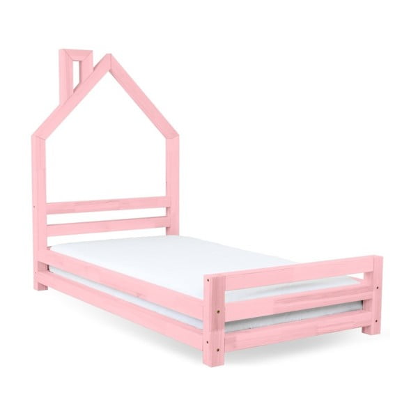 Vaikiška rožinė eglės lova "Benlemi Wally", 90 x 200 cm