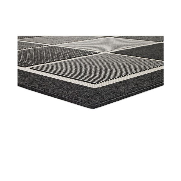 Juodai pilkas lauko kilimas Universal Nicol Squares, 120 x 170 cm-image-1