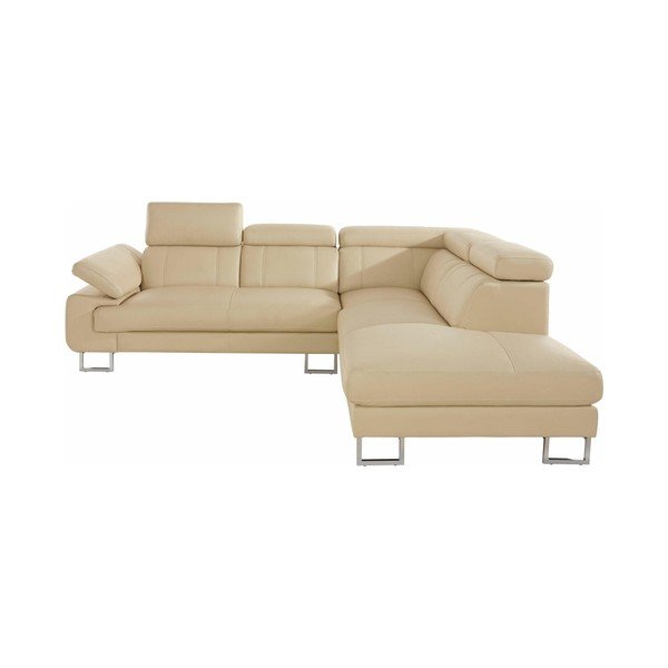 Kreminė kampinė sofa Støraa Jennings Chaiselong Right-image-1