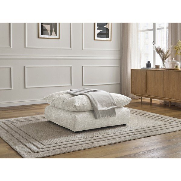 Baltos spalvos taburetė iš šenilinio audinio Neil – Bobochic Paris-image-4