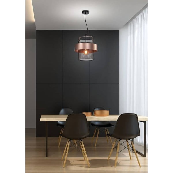 Juodos ir vario spalvos metalinis pakabinamas šviestuvas ø 30 cm Fiba - Candellux Lighting-image-1