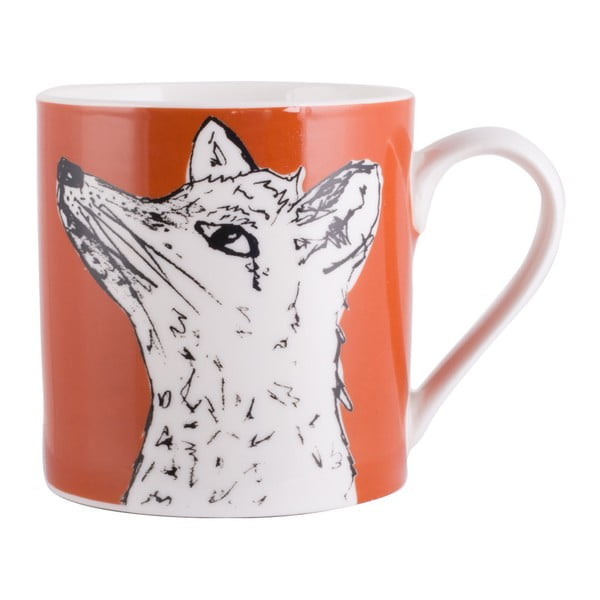 Oranžinis porcelianinis puodelis Creative Tops Wild Fox, 300 ml
