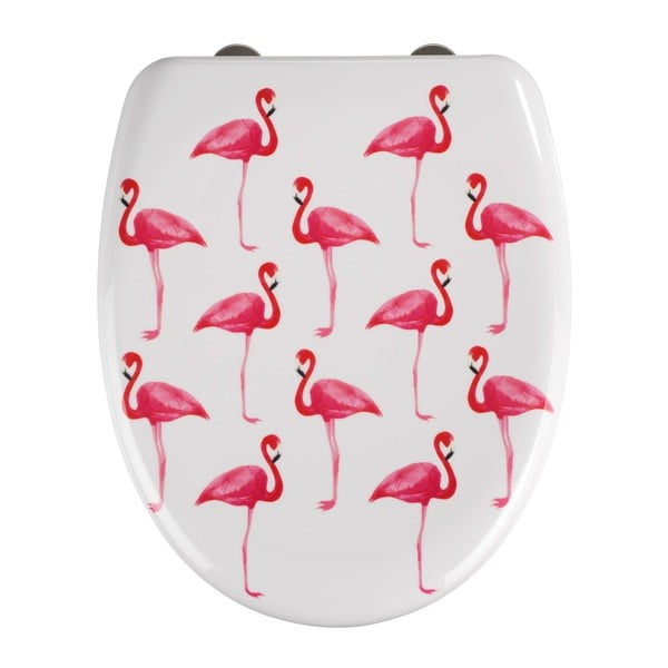 Lengvai užsidaranti tualeto sėdynė Wenko Flamingo, 45 x 38 cm