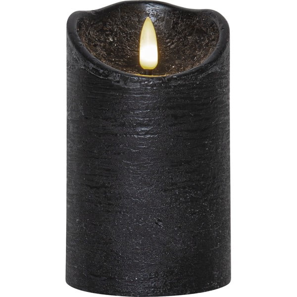 Juoda LED vaško žvakė Star Trading Flamme Rustic, aukštis 12,5 cm