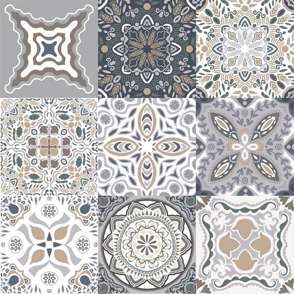 9 dekoratyvinių sieninių lipdukų rinkinys Ambiance Orfeo, 10 x 10 cm-image-2