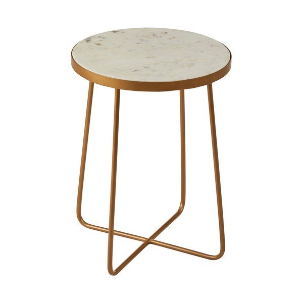 Su marmuriniu stalviršiu apvalios formos šoninis stalas ø 36 cm Shalimar – Premier Housewares