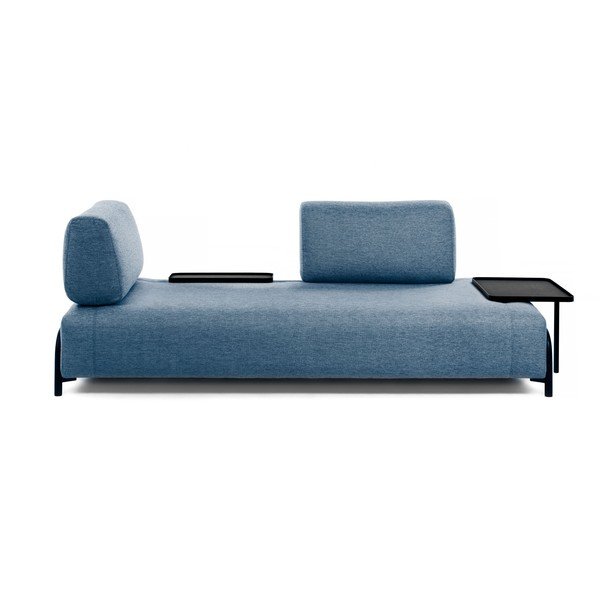 Mėlyna sofa su integruotu padėklu Kave Home Compo-image-3