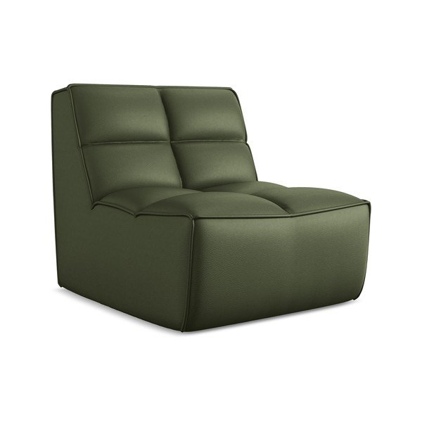 Žalios spalvos iš dirbtinės odos modulinė sofos dalis Kalai – Makamii-image-2