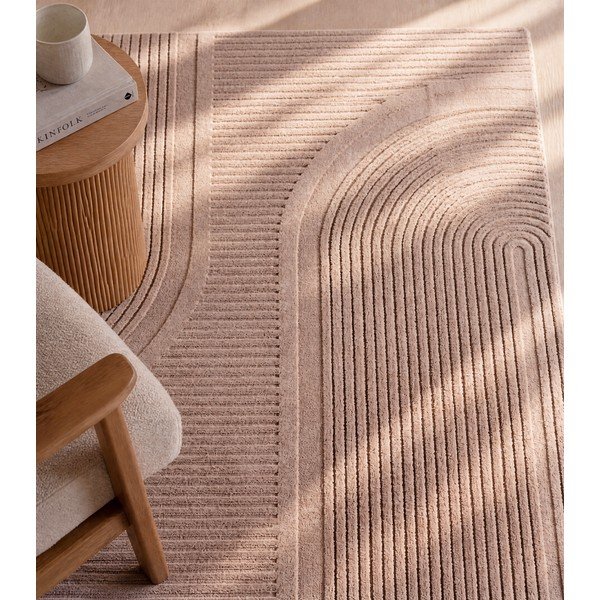 Skalbiamas smėlio spalvos kilimas 160x230 cm Pompei 1612 – Ayyildiz Carpets-image-1