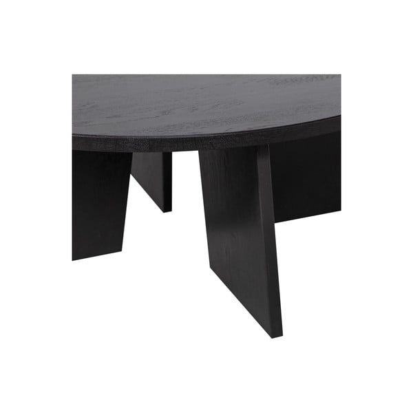 Juodos spalvos apvalios formos kavos staliukas ø 90 cm Fries – WOOOD-image-3