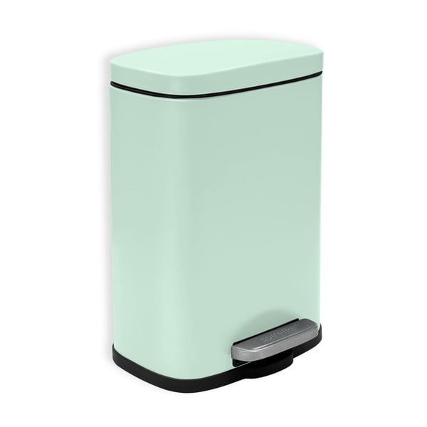 Mėtų spalvos iš plieno šiukšliadėžė su pedalu 5 l   Akira – Spirella