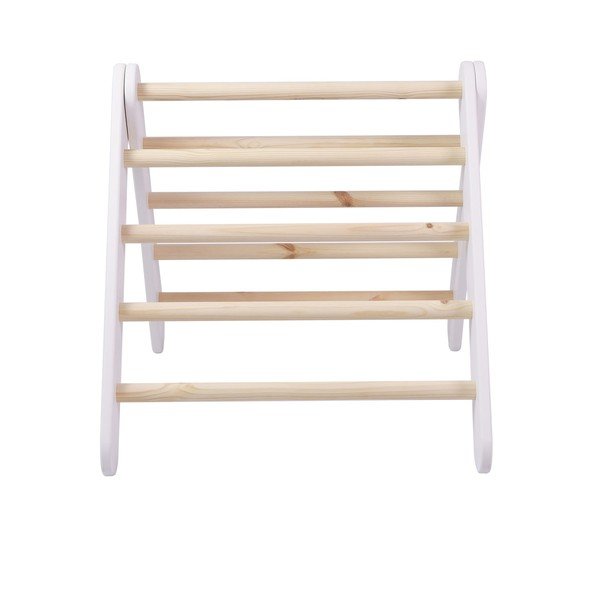 Baltos spalvos laipiojimo trikampis iš pušies masyvo 46x87x60 cm Montessori – Meowbaby-image-3