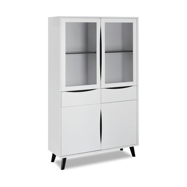 Vitrina baltos spalvos 110x180 cm Lyon – Furnhouse-image-2