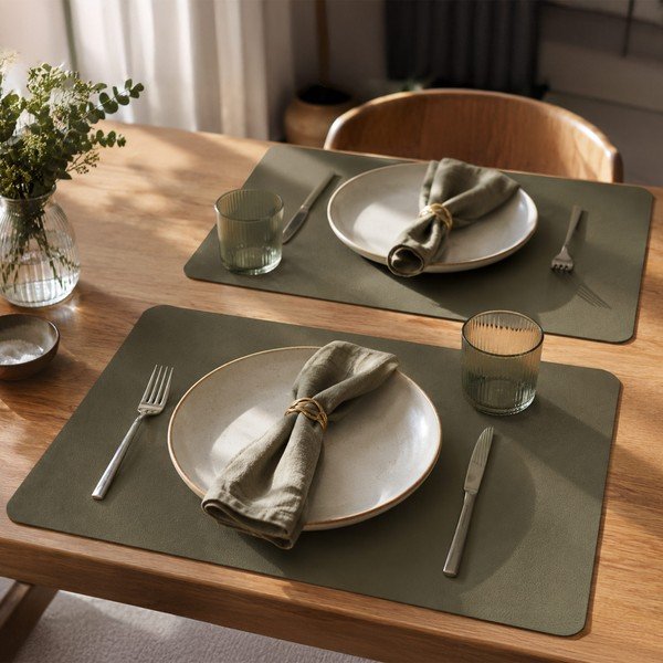 Iš dirbtinės odos padėkliukas 30x43 cm Bergame – douceur d'intérieur-image-1