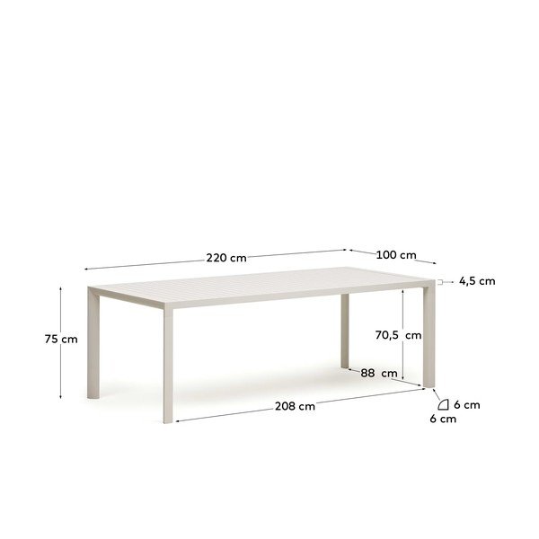 Sodo valgomojo stalas 100x220 cm Culip - Kave Home-image-4
