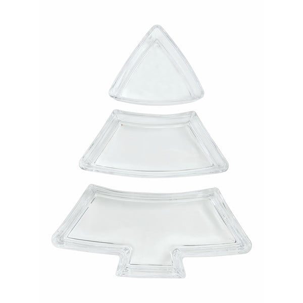 3 stiklinių kalėdinių serviravimo indelių rinkinys Villa d'Este Christmas Tree