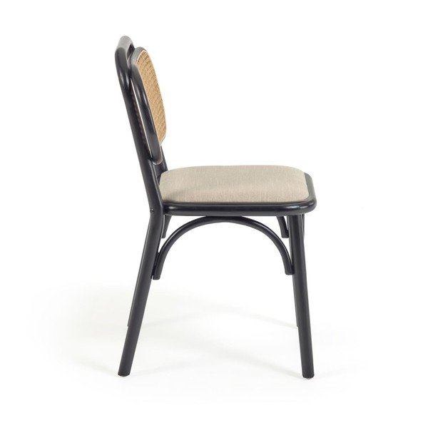 Valgomojo kėdė juodos spalvos/smėlio spalvos Doriane – Kave Home-image-4