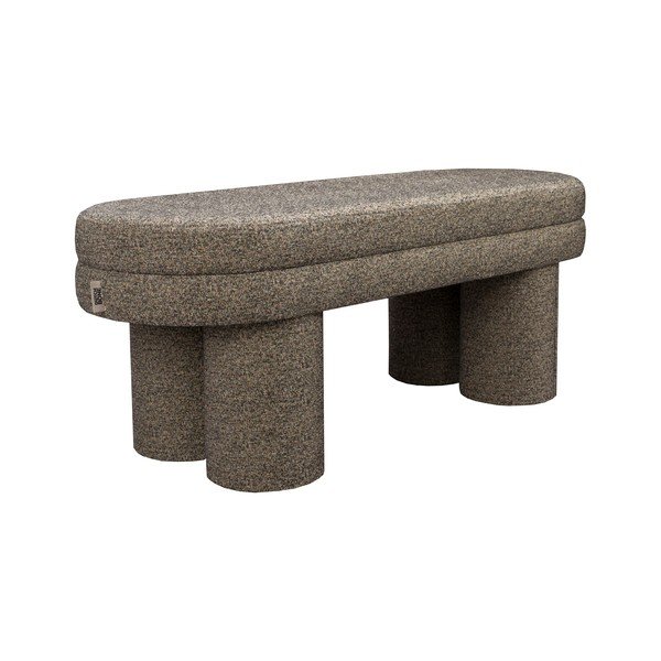 Rudos spalvos iš boucle suolas Fern – Dutchbone-image-2