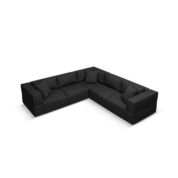 Kampinė sofa juodos spalvos (kintama) Esther – Milo Casa