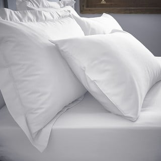 Iš medvilninio perkelio paklodė baltos spalvos su guma 135x190 cm Cotton Percale – Bianca