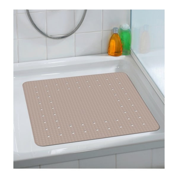 Pilkos ir smėlio spalvos neslidus vonios kambario kilimėlis Wenko Mirasol, 54 x 54 cm-image-2