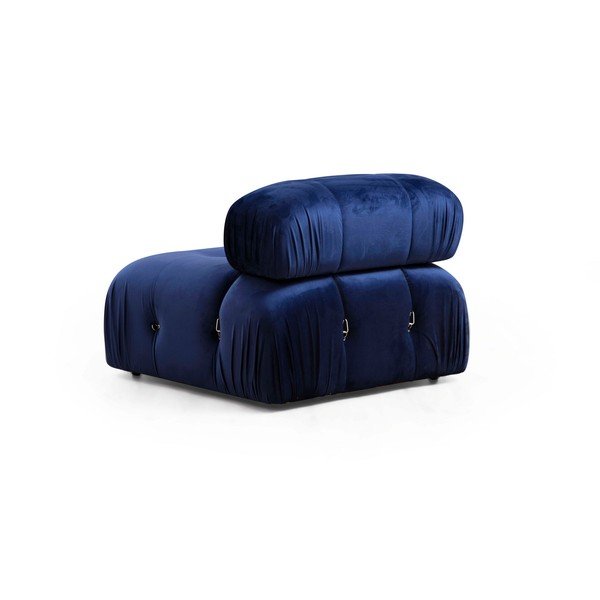 Iš velveto kampinė sofa tamsiai mėlynos spalvos (kintama) Bubble – Artie-image-3