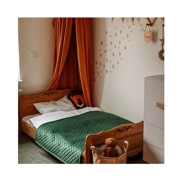 Dygsniuotas kūdikių lovos užtiesalas 160x100 cm Posh Velvet - Yellow Tipi-image-2