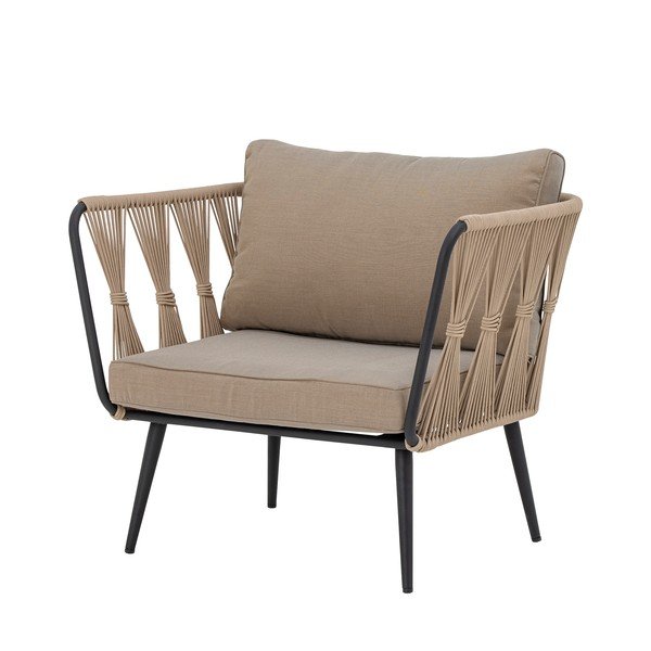 Paminkštinto audinio sodo krėslas smėlio spalvos Pavone – Bloomingville-image-4