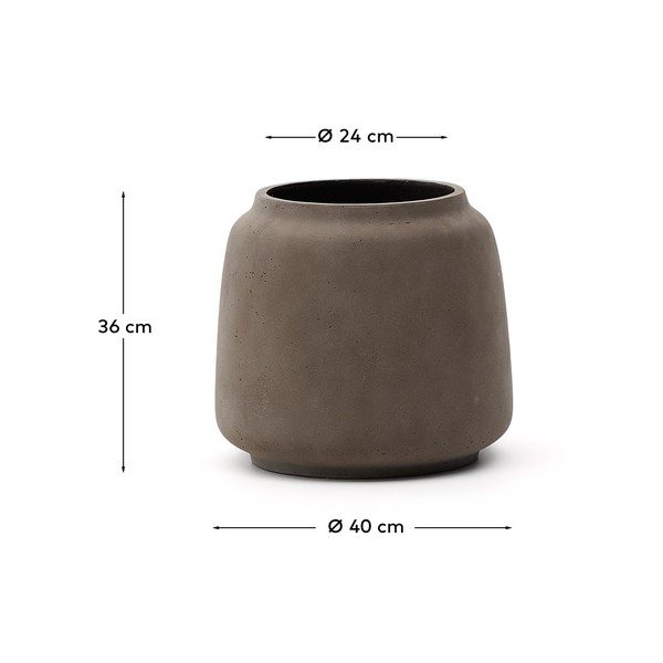 Iš betono gėlių vazono dangtelis ø 40 cm Lira – Kave Home-image-4