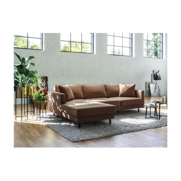 Molio rudos spalvos kampinė sofa MESONICA Kobo, dešinysis kampas-image-3