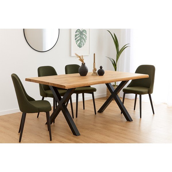 Valgomojo stalas iš ąžuolo 90x160 cm Kora – Bonami Essentials-image-4