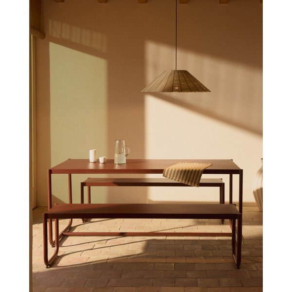 Smėlio spalvos iš dirbtinio rotango šviestuvo gaubtas ø 70 cm Saranella – Kave Home-image-1