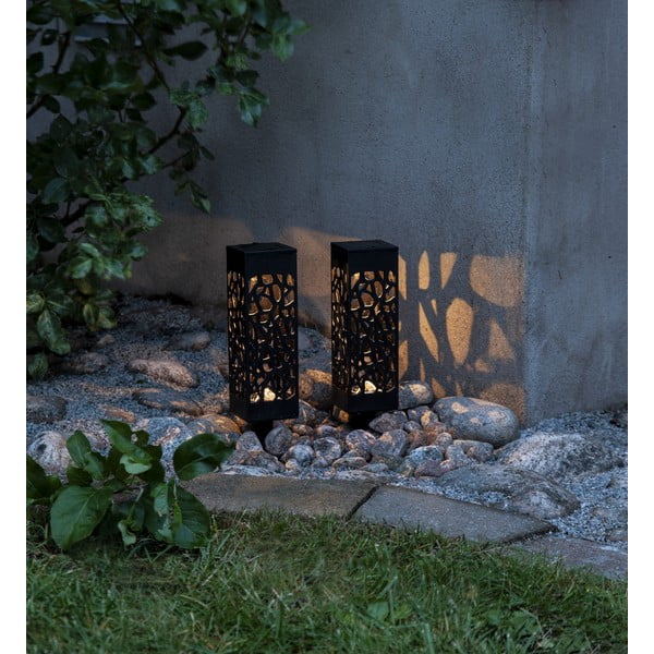 2 lauko saulės energija veikiančių LED šviestuvų rinkinys Star Trading Izola, aukštis 18 cm-image-3