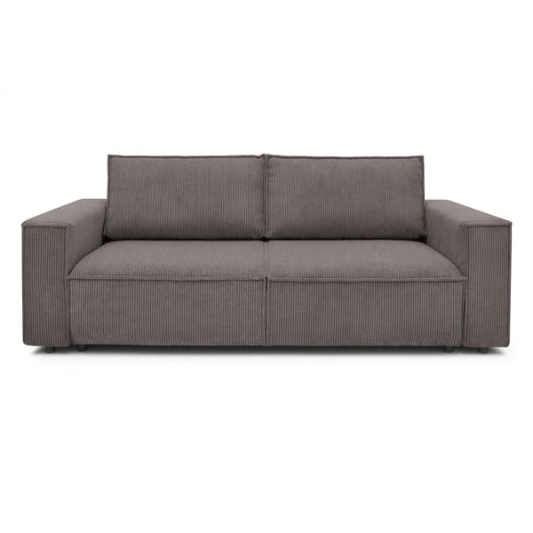 Sulankstoma sofa tamsiai rudos spalvos iš kordinio velveto 245 cm Nihad – Bobochic Paris