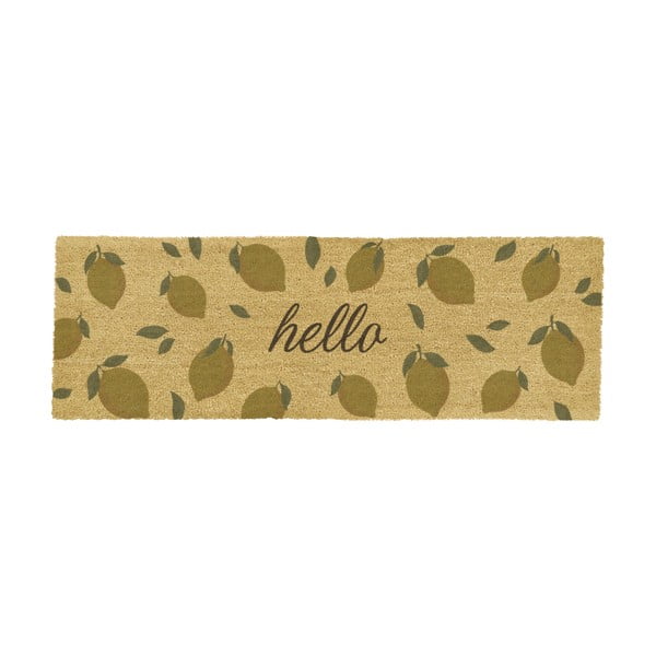 Iš kokoso pluošto grindų kilimėlis 40x120 cm Hello Lemons – Artsy Doormats
