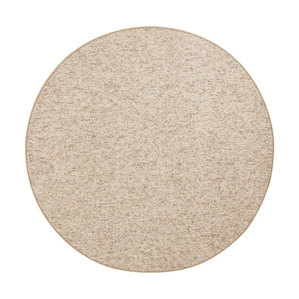 Apvalios formos kilimas šviesiai rudos spalvos ø 200 cm Wolly – BT Carpet